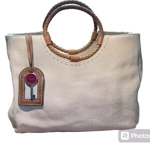 Fossil Cream Fabric Bag